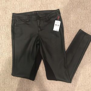 NWT Black faux leather pants